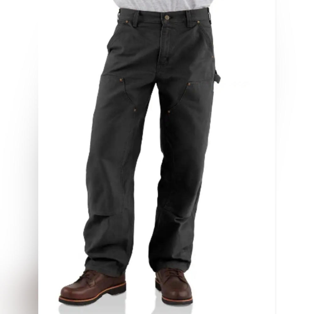 Carhartt Loose Straight Washed Duck Double-Front Jeans Black B136 Men's 30x29 - Picture 2 of 16